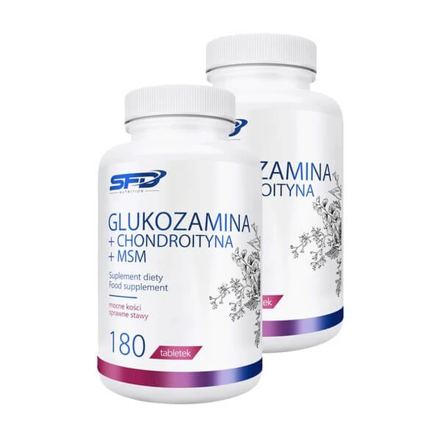 Set de 2x SFD Glucosamina + Condroitina + MSM, comprimidos, 180 uds.