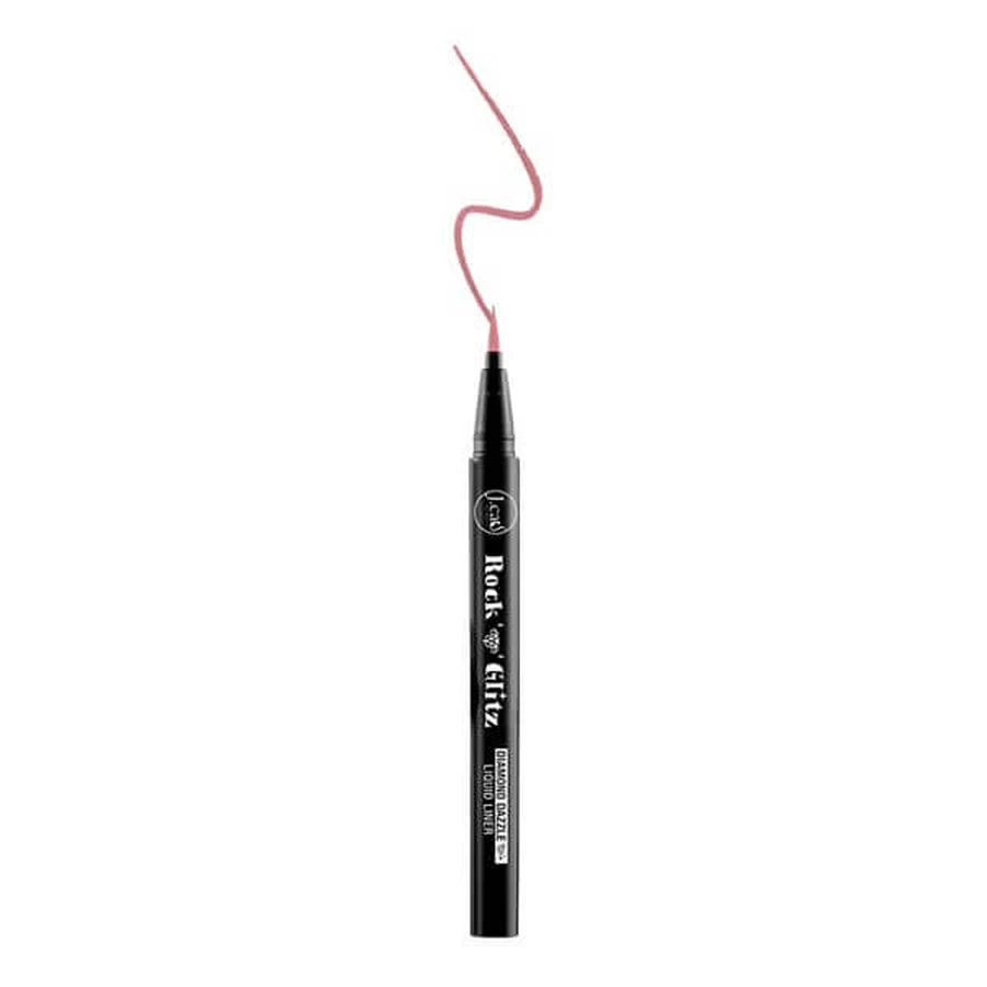 J.Cat Beauty, Rock N' Glitz Diamond Dazzle Liquid Liner 101, vloeibare eyeliner met diamantglans, 0,85 g.