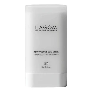 Lagom Airy Velvet Sun Stick SPF 50+ PA++++, stick solaire visage et corps, 18 g