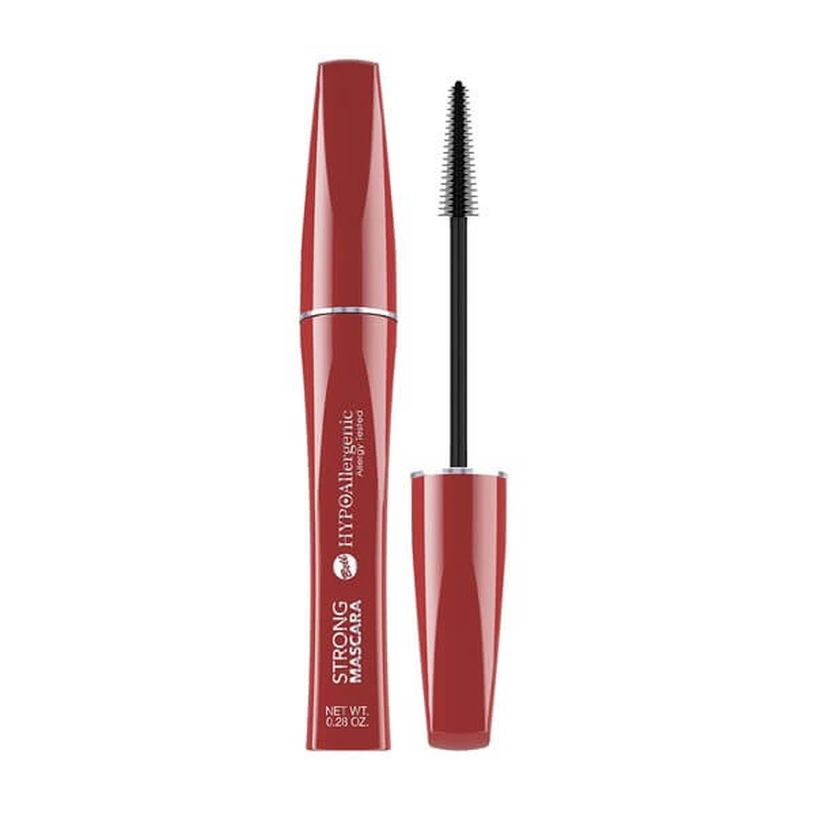Bell Hypoallergenic Strong Mascara 001, máscara de pestañas para realzar intensamente, 9 g