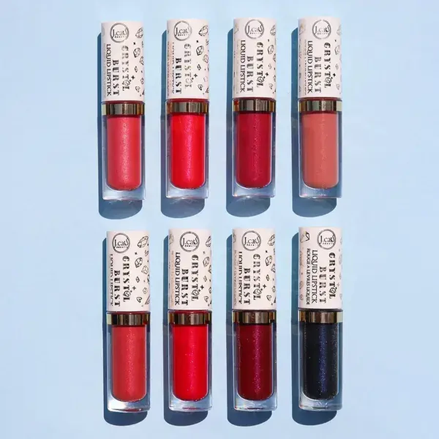 J.Cat Beauty Crystal Burst Liquid Lipstick, Lipgloss met Sparkles 101 Mind Reader, 0,8 g
