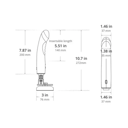 Lovense Mission 2, vibrerende dildo, 1 st.