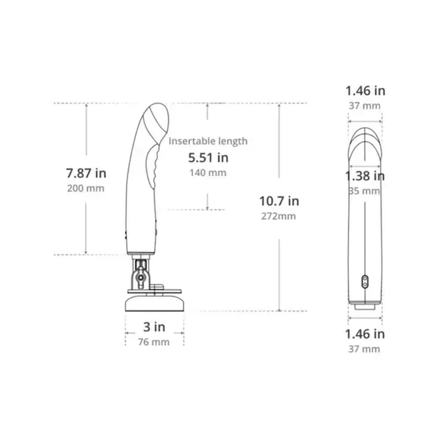 Lovense Mission 2, vibrerende dildo, 1 st.