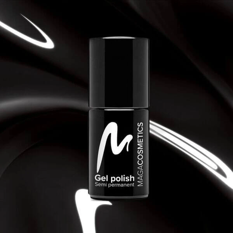Maga Cosmetics Gel Polish, hybrid polish, color BK0002, 6 ml