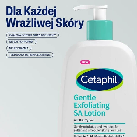 Cetaphil Gentle Exfoliating SA, milde Peeling-Lotion für Gesicht und Körper, 236 ml