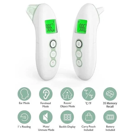 Momcozy Termómetro sin contacto para frente y oído, 1 ud.