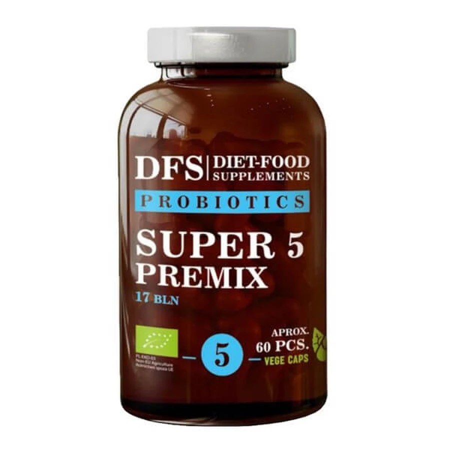Diet-Food Supplements Probiotic No. 5 Bio Super 5 Premix, gélules, 60 pcs.