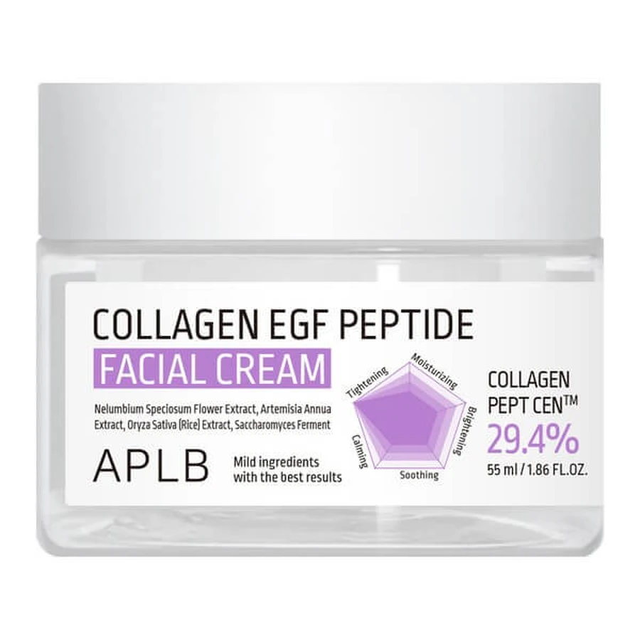 APLB Collagen EGF Peptide Facial Cream, facial firming cream with collagen and EGF peptides, 55 ml.