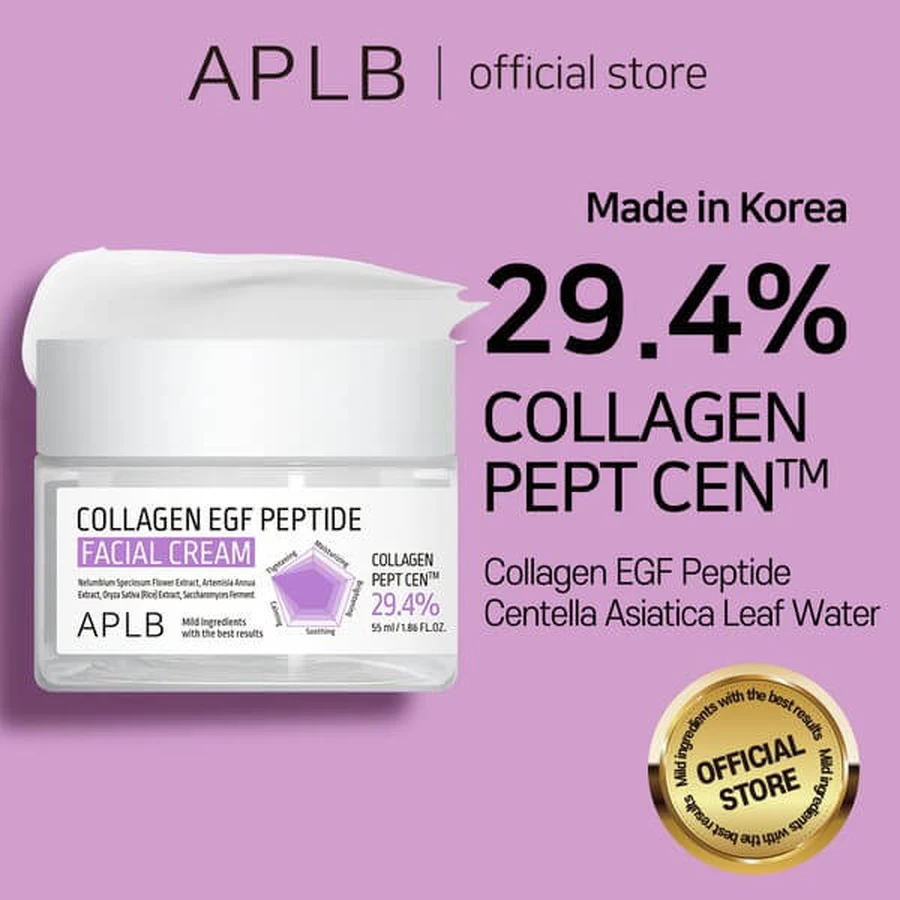 APLB Collagen EGF Peptide Facial Cream, facial firming cream with collagen and EGF peptides, 55 ml.
