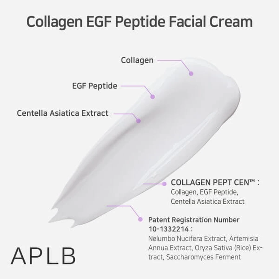 APLB Collagen EGF Peptide Facial Cream, facial firming cream with collagen and EGF peptides, 55 ml.