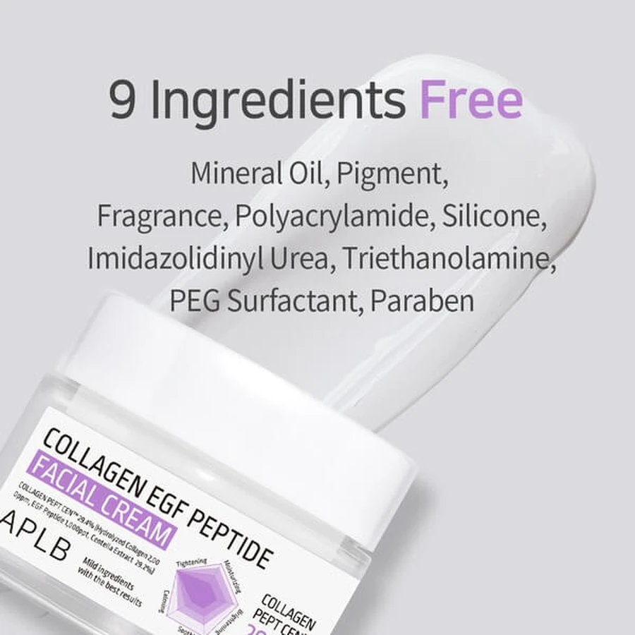 APLB Collagen EGF Peptide Facial Cream, facial firming cream with collagen and EGF peptides, 55 ml.