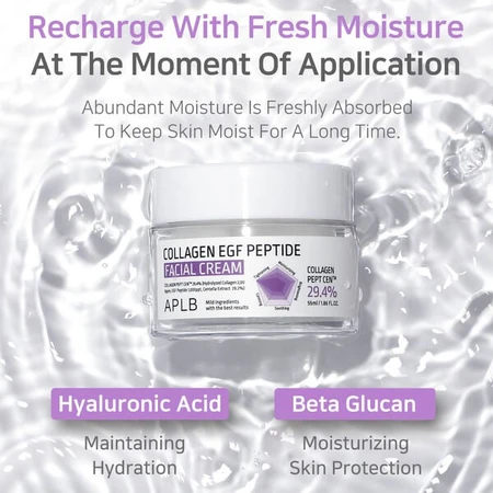 APLB Collagen EGF Peptide Facial Cream, facial firming cream with collagen and EGF peptides, 55 ml.
