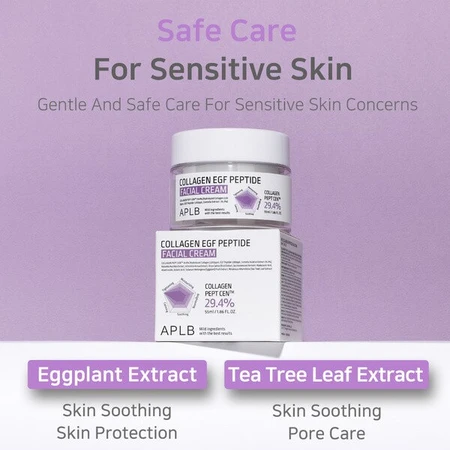 APLB Collagen EGF Peptide Facial Cream, facial firming cream with collagen and EGF peptides, 55 ml.
