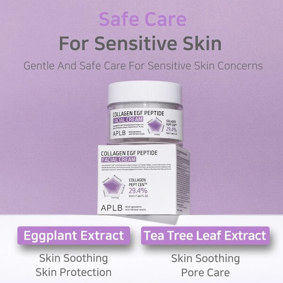 APLB Collagen EGF Peptide Facial Cream, facial firming cream with collagen and EGF peptides, 55 ml.