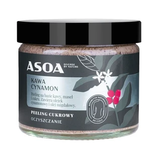 Asoa, Exfoliante de café y azúcar con canela, 250 ml