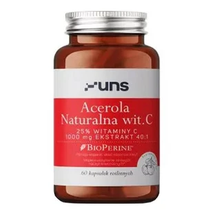 Uns Acerola Natural vit.C + Bioperine, cápsulas, 60 uds.