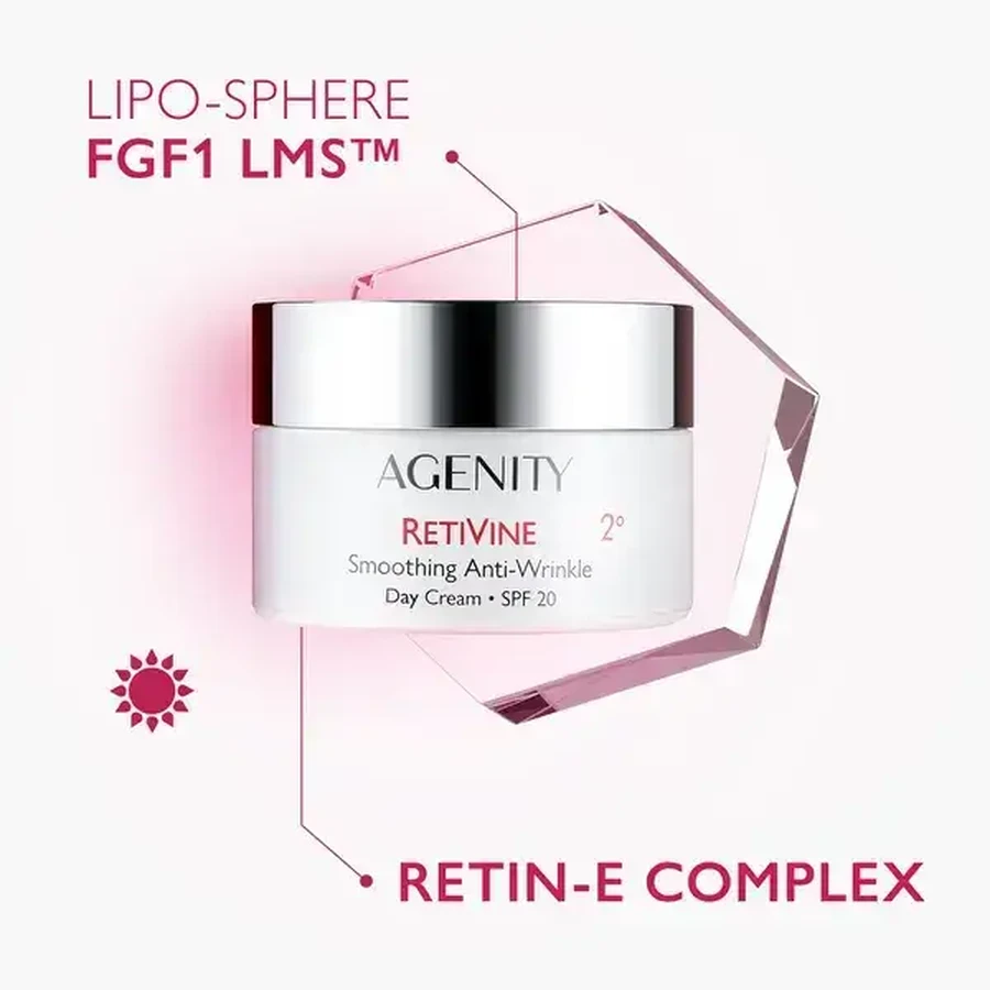 Agenity Retivine 2º Firming Set, Tagescreme, 50 ml + Nachtcreme, 25 ml + Kosmetiktasche