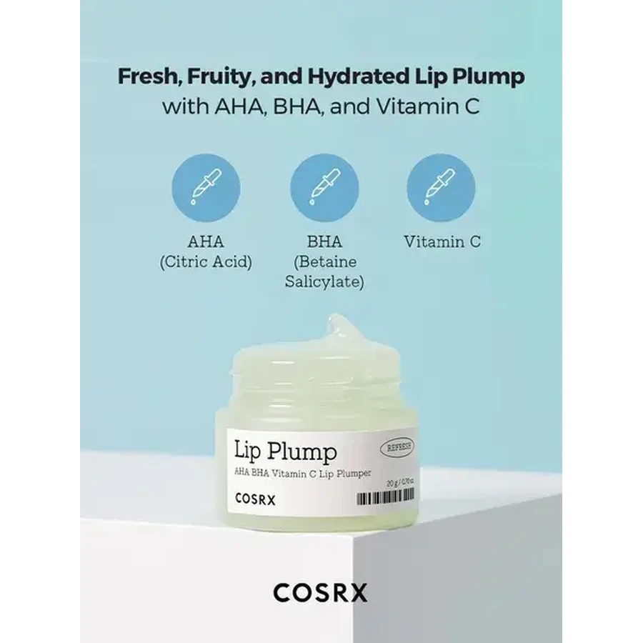 Cosrx Refresh AHA/BHA Vitamin C Lip Plumper, baume à lèvres avec effet d'augmentation, 20 g