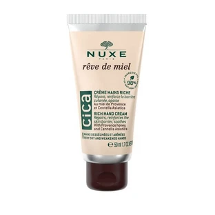 Nuxe Reve de Miel Cica, crema reparadora para la piel seca de las manos, 50 ml