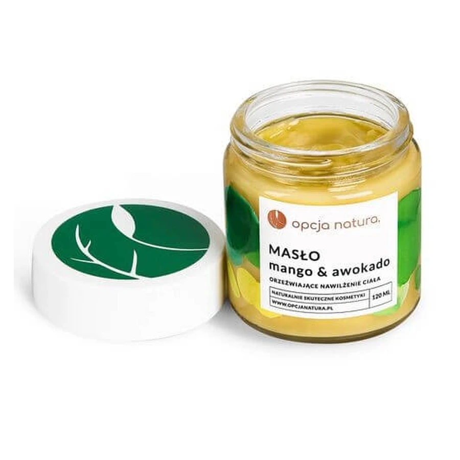 Natura Option, beurre corporel, Mangue &amp ; Avocat, 120 ml