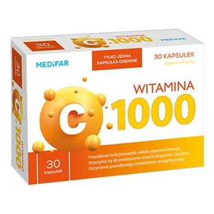 Medifar Vitamin C 1000, hard capsules, 30 pcs.