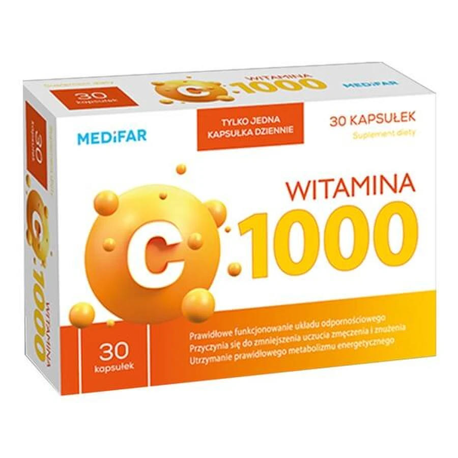 Medifar Vitamin C 1000, hard capsules, 30 pcs.