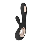 Lelo Soraya Wave Black, bunny type vibrator, 1 pc.