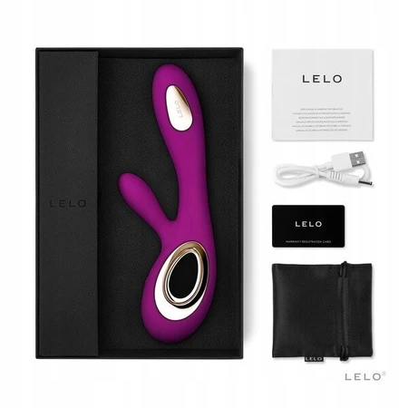 Lelo Soraya Wave Black, bunny type vibrator, 1 pc.