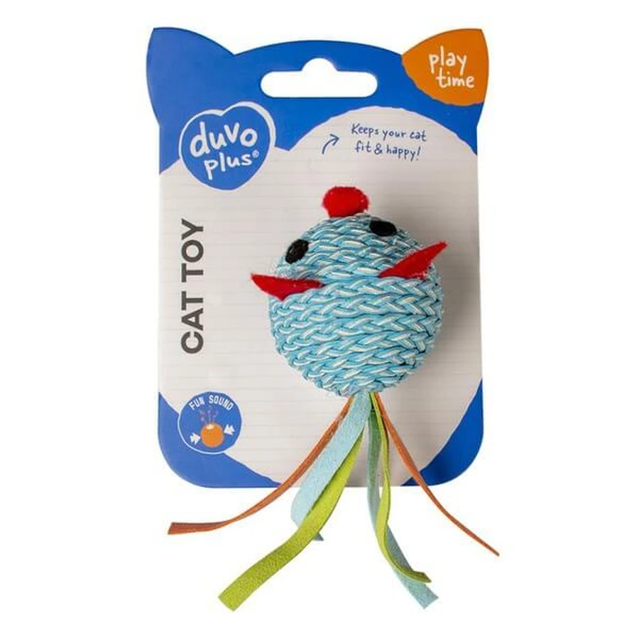 Duvoplus Jolly Blue Ball Mouse, jucărie pentru pisici, albastru, 1 buc.