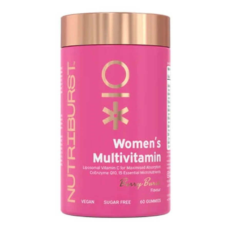 Nutriburst Women's Multivitamin, jelly beans, saveur fruits des bois, 60 pcs.