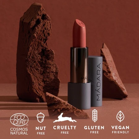 Madara Velvet Matte Cream Lipstick, matter Lippenstift mit satiniertem Finish, Magma, 3,8 g