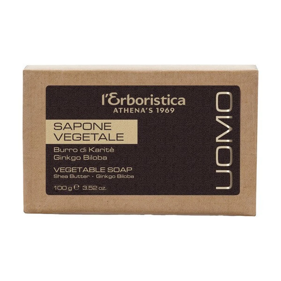 L'Erboristica Uomo, zeep met karitéboter en ginkgo biloba, 100 g