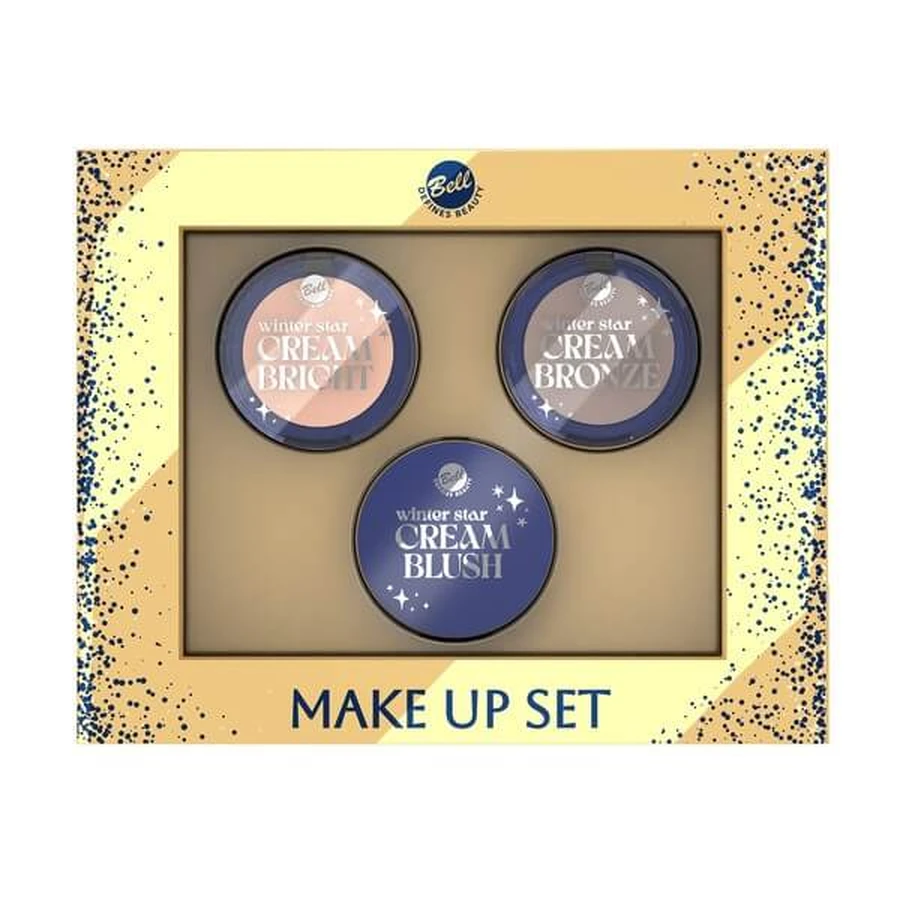 Bell Make Up Set, set de contorno, colorete, 4,5 g + bronceador facial, 4,6 g + iluminador, 3,5 g