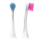 Curaprox Hydrosonic Sensitive Duo, Schallzahnbürstenköpfe, blau und rosa, 2 Stück.
