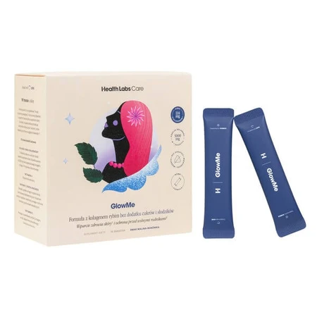 Health Labs GlowMe, Pulverbeutel, Himbeer-Blaubeer-Geschmack, 30 Stück.