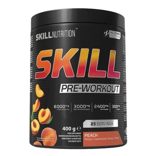 Skill Nutrition Skill Pre-Workout, poudre, goût pêche, 400 g