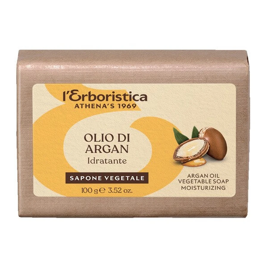 L'Erboristica, jabón, vegetal, con aceite de argán, 100 g