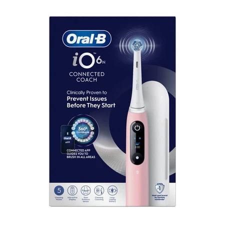 Oral-B iO 6N, elektrische tandenborstel, Roze zand, 1 st.