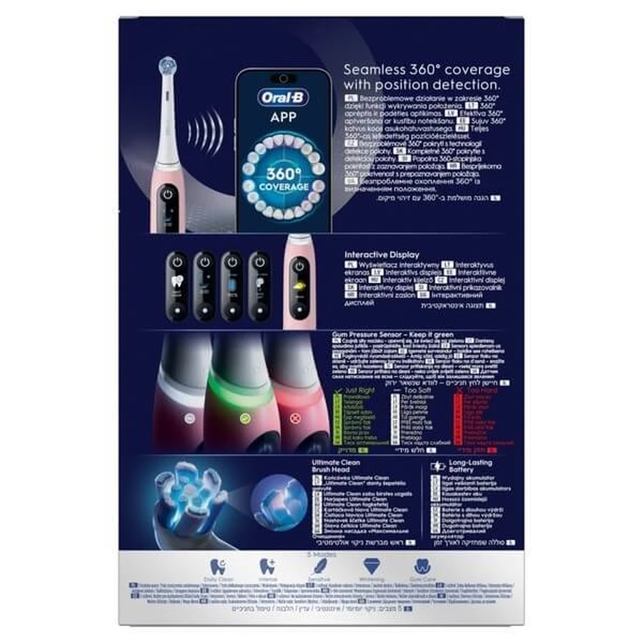 Oral-B iO 6N, elektrische tandenborstel, Roze zand, 1 st.