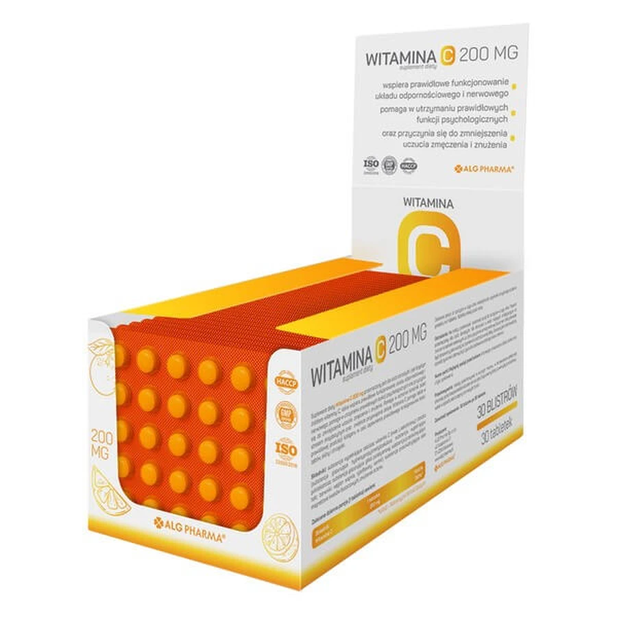 Alg Pharma Vitamin C 200 mg, Tabletten, 30 Stk. x 30 Op.