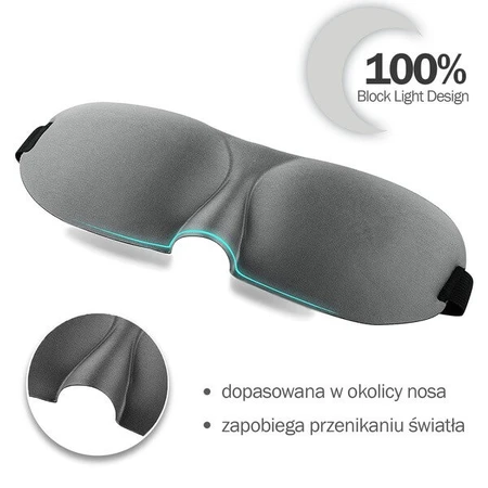 Waya 3D, Schlaf-Augenbinde, grau, 1 Stk.