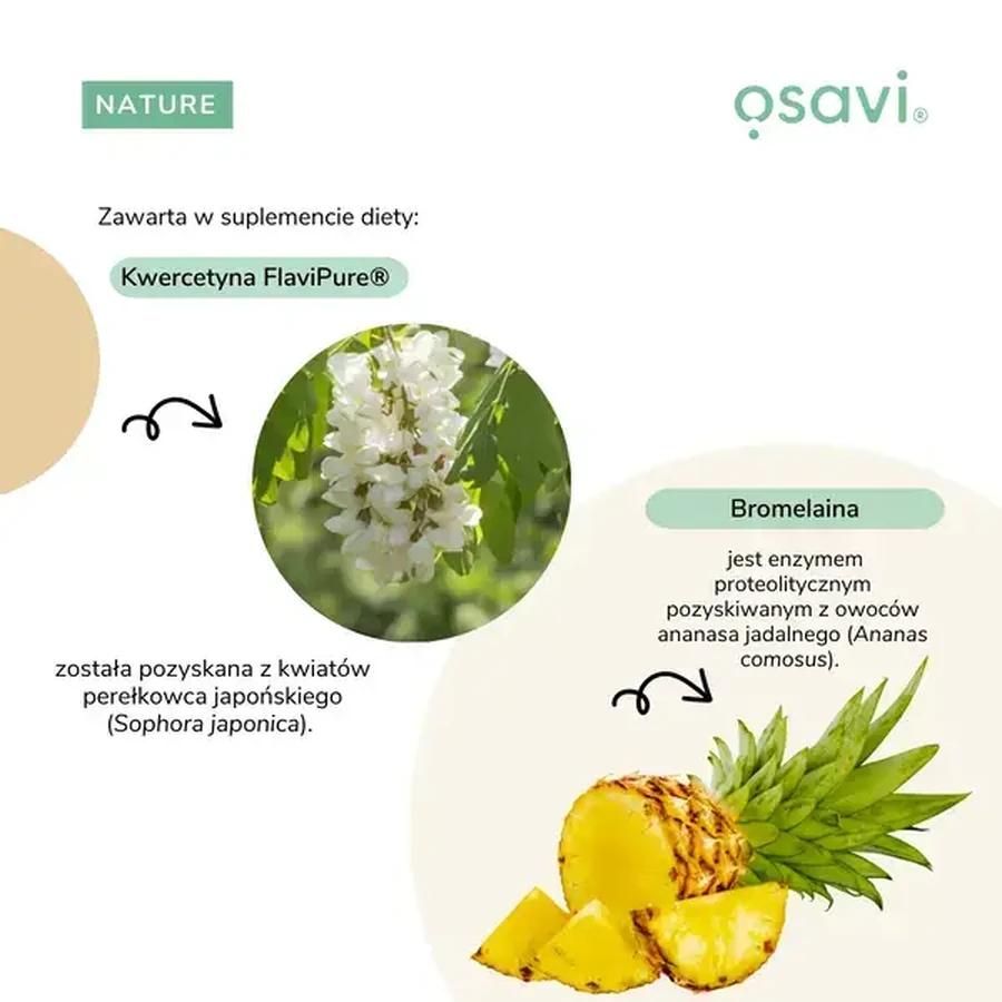 Osavi Quercetin with bromelain, hard capsules, 120 pcs.