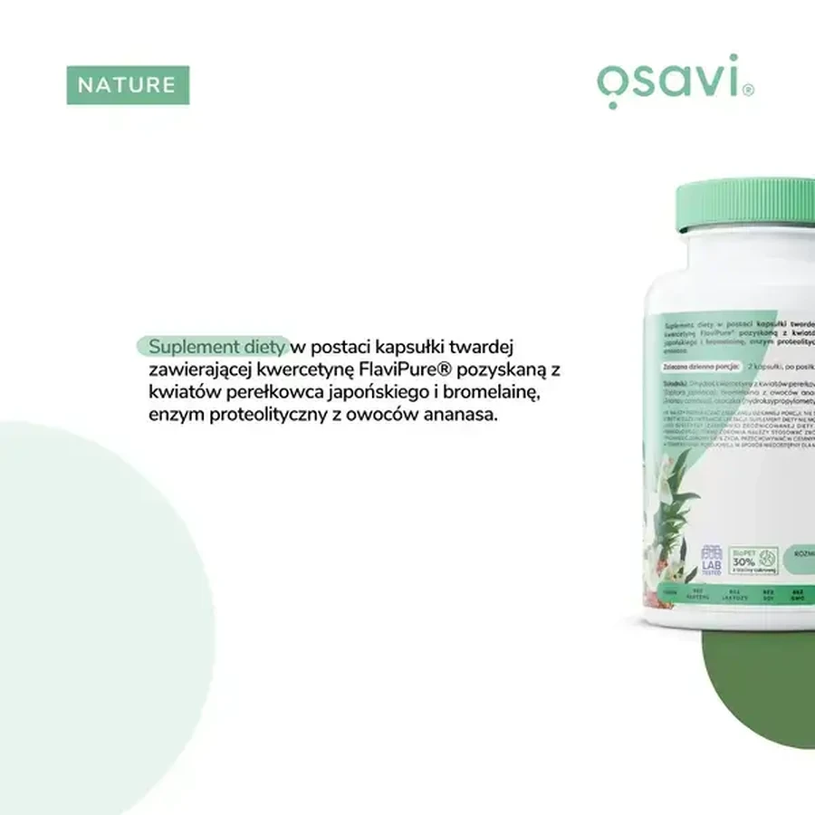 Osavi Quercetin with bromelain, hard capsules, 120 pcs.