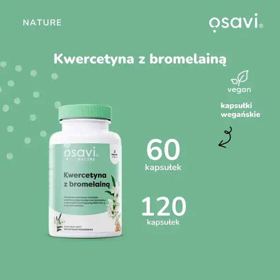 Osavi Quercetin with bromelain, hard capsules, 120 pcs.