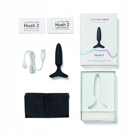Lovense Hush 2 Butt Plug 25 mm, vibrating anal plug, 1 pc.