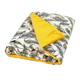 Babymatex Velvet, cotton satin blanket, 75 cm x 100 cm, peacock feather, 1 pc.