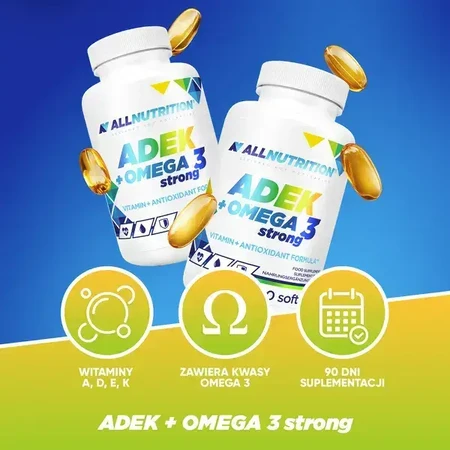 Set of 2 x Allnutrition ADEK + Omega 3 Strong, capsules, 90 pcs.