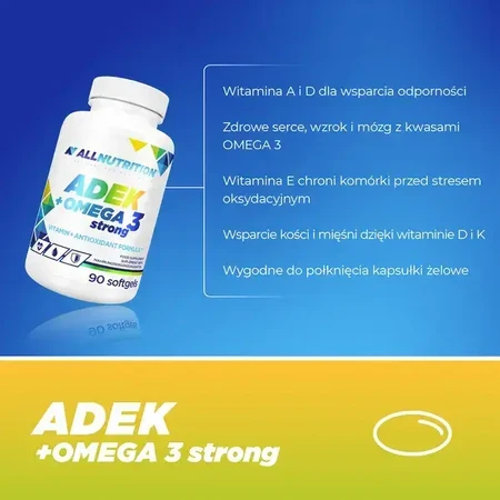 Set of 2 x Allnutrition ADEK + Omega 3 Strong, capsules, 90 pcs.