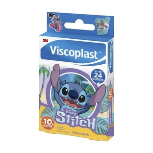 Viscoplast Stitch, decorated patches for children, 72 mm x 25 mm, 10 pcs.
