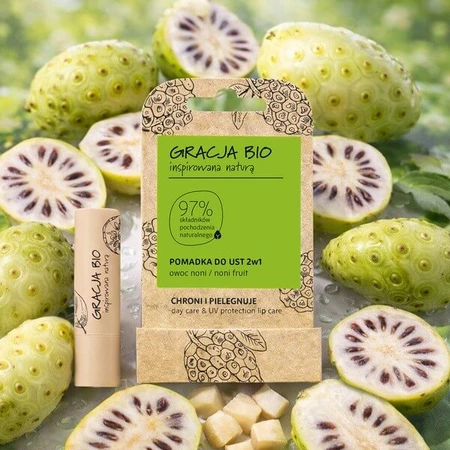 Gracja Bio, schützender und pflegender Lippenstift, Noni, 5 g
